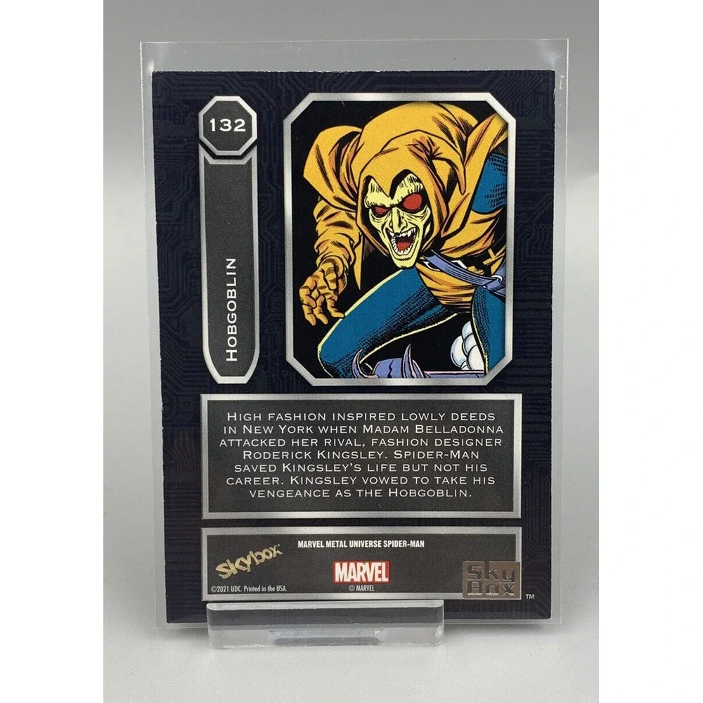 2021 SKYBOX MARVEL METAL UNIVERSE SPIDER-MAN‎ HIGH SERIES #132 HOBGOBLIN 🔥🔥